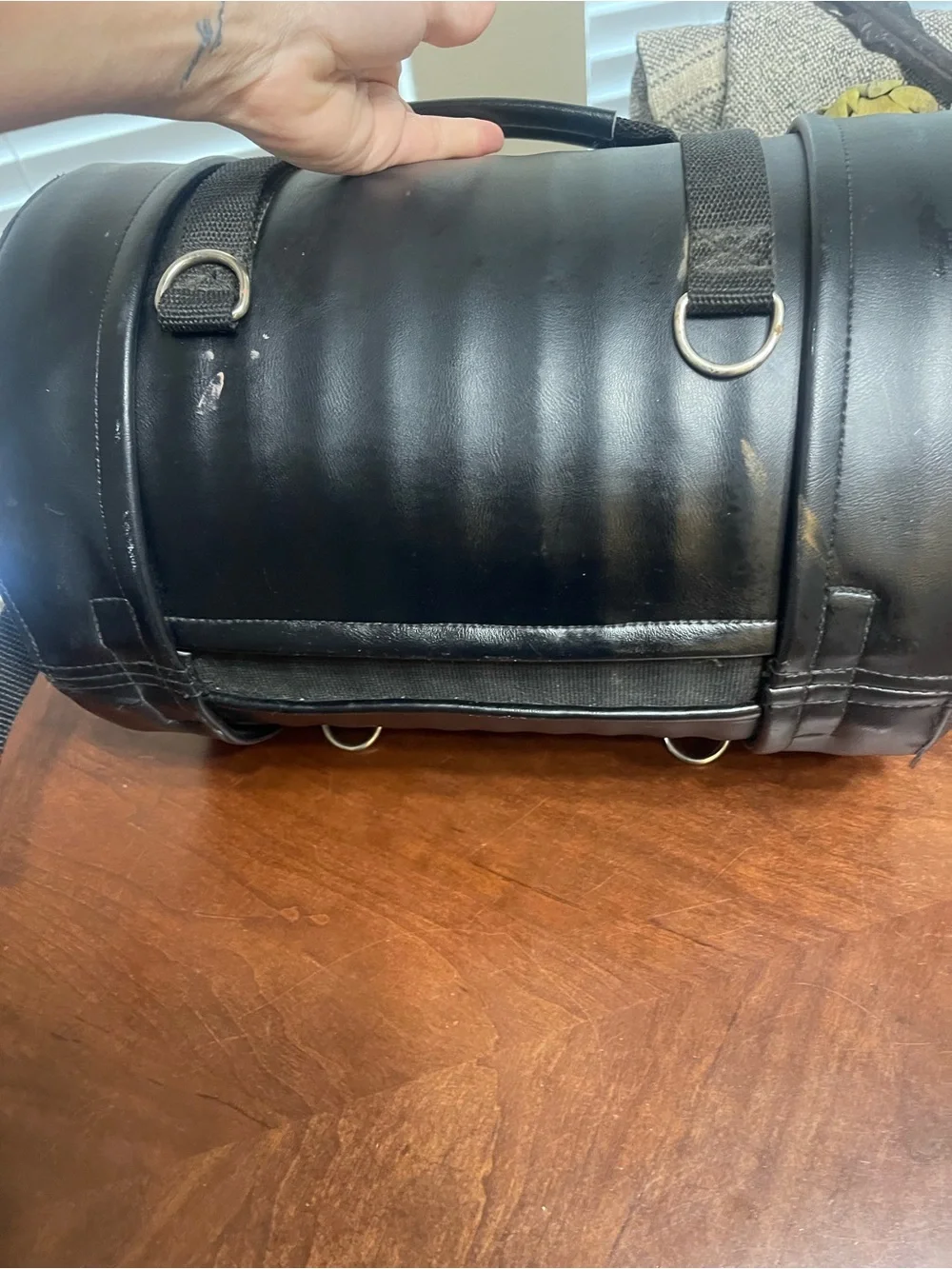 Round Cylinder Barrel Motorcycle Biker Bag
